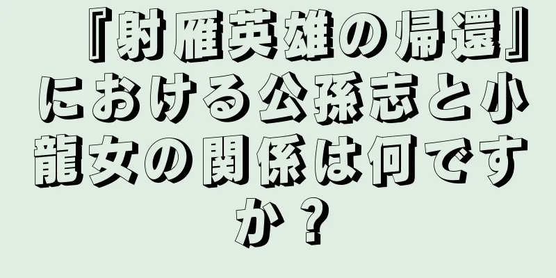 『射雁英雄の帰還』における公孫志と小龍女の関係は何ですか？