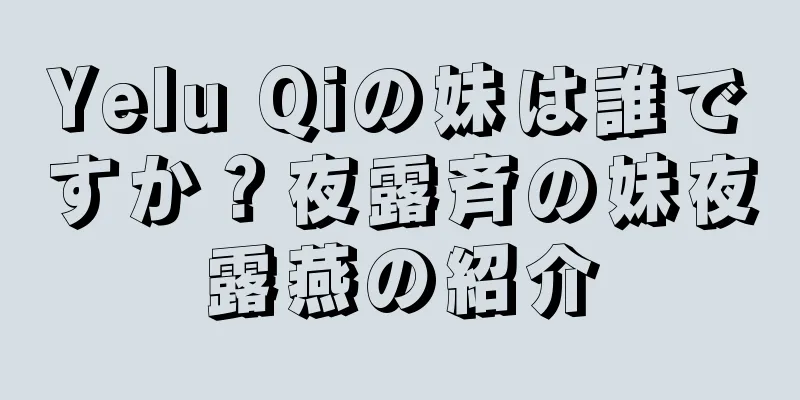 Yelu Qiの妹は誰ですか？夜露斉の妹夜露燕の紹介