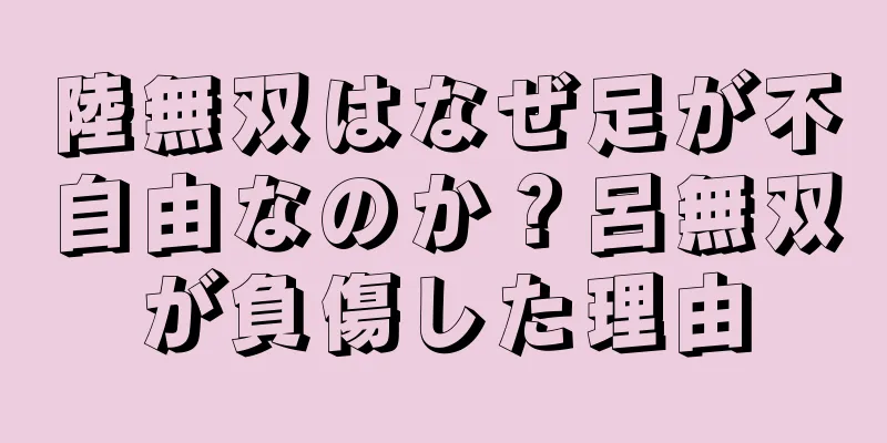 陸無双はなぜ足が不自由なのか？呂無双が負傷した理由