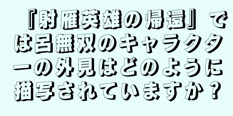 『射雁英雄の帰還』では呂無双のキャラクターの外見はどのように描写されていますか？