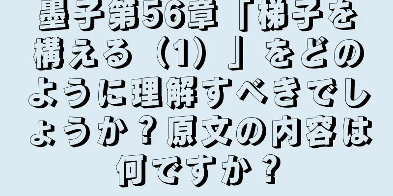墨子第56章「梯子を構える（1）」をどのように理解すべきでしょうか？原文の内容は何ですか？