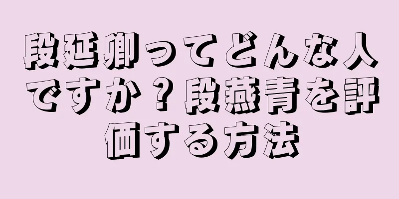 段延卿ってどんな人ですか？段燕青を評価する方法