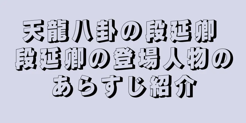 天龍八卦の段延卿 段延卿の登場人物のあらすじ紹介
