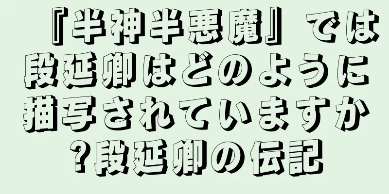 『半神半悪魔』では段延卿はどのように描写されていますか?段延卿の伝記