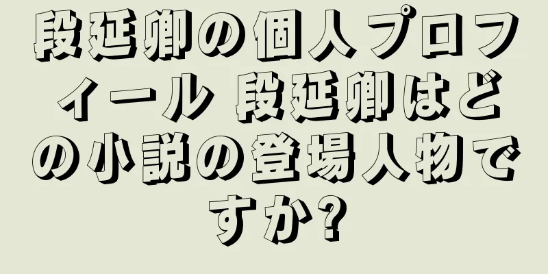 段延卿の個人プロフィール 段延卿はどの小説の登場人物ですか?
