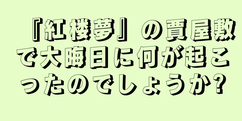 『紅楼夢』の賈屋敷で大晦日に何が起こったのでしょうか?