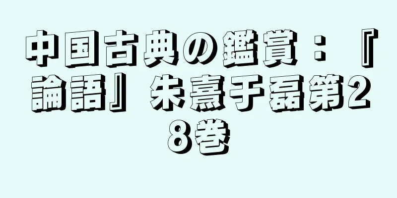 中国古典の鑑賞：『論語』朱熹于磊第28巻