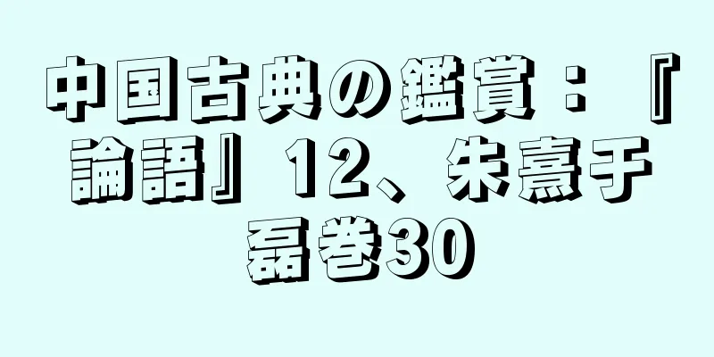 中国古典の鑑賞：『論語』12、朱熹于磊巻30