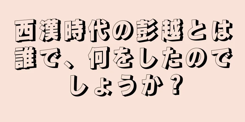 西漢時代の彭越とは誰で、何をしたのでしょうか？