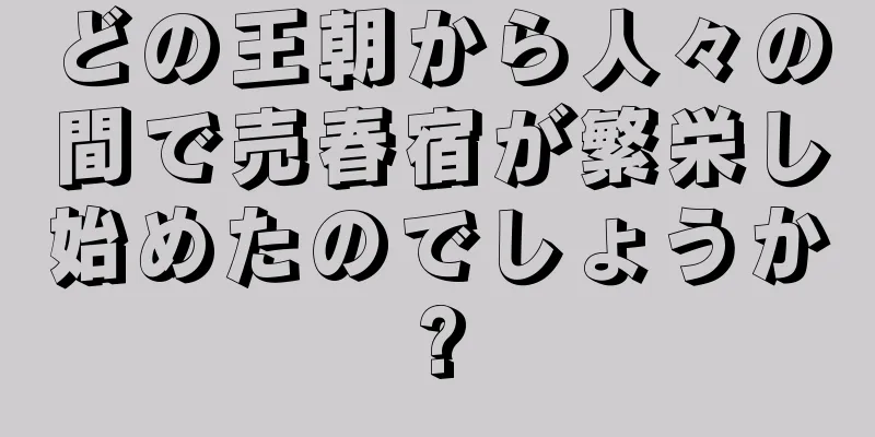どの王朝から人々の間で売春宿が繁栄し始めたのでしょうか?