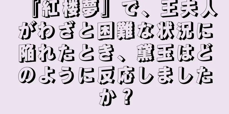 『紅楼夢』で、王夫人がわざと困難な状況に陥れたとき、黛玉はどのように反応しましたか？