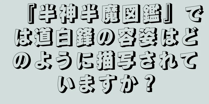 『半神半魔図鑑』では道白鋒の容姿はどのように描写されていますか？