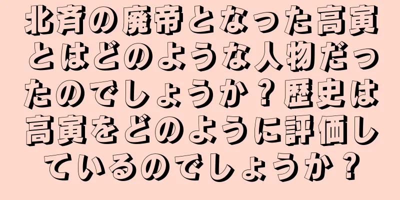 北斉の廃帝となった高寅とはどのような人物だったのでしょうか？歴史は高寅をどのように評価しているのでしょうか？