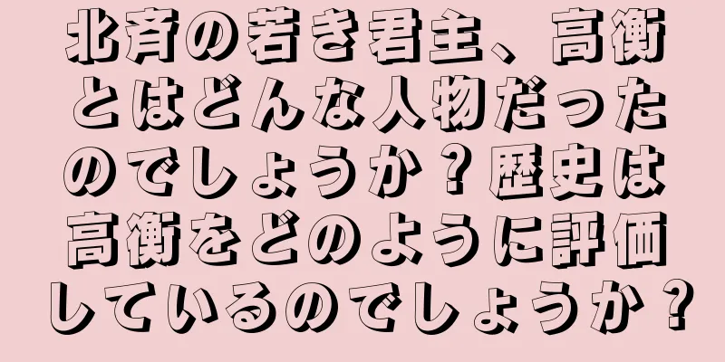 北斉の若き君主、高衡とはどんな人物だったのでしょうか？歴史は高衡をどのように評価しているのでしょうか？
