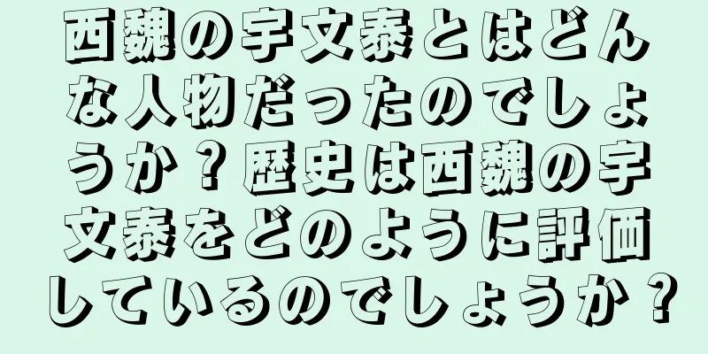 西魏の宇文泰とはどんな人物だったのでしょうか？歴史は西魏の宇文泰をどのように評価しているのでしょうか？