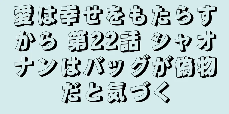 愛は幸せをもたらすから 第22話 シャオナンはバッグが偽物だと気づく