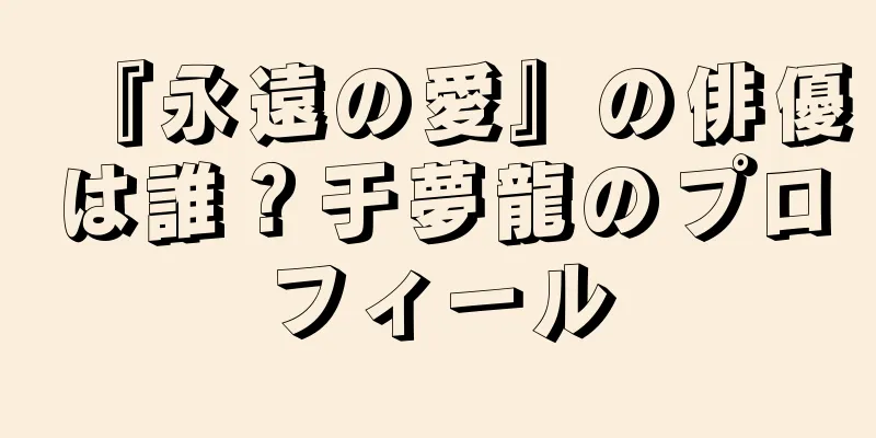 『永遠の愛』の俳優は誰？于夢龍のプロフィール