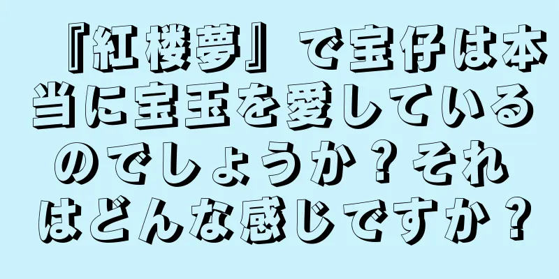 『紅楼夢』で宝仔は本当に宝玉を愛しているのでしょうか？それはどんな感じですか？