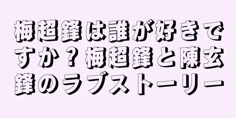 梅超鋒は誰が好きですか？梅超鋒と陳玄鋒のラブストーリー