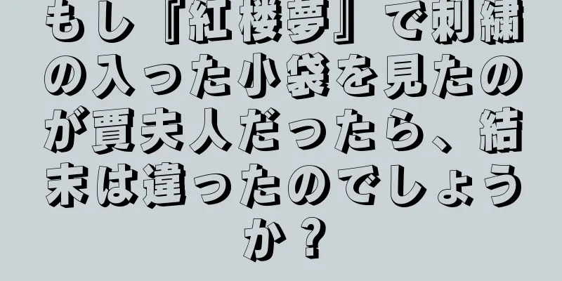 もし『紅楼夢』で刺繍の入った小袋を見たのが賈夫人だったら、結末は違ったのでしょうか？