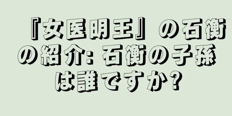 『女医明王』の石衡の紹介: 石衡の子孫は誰ですか?