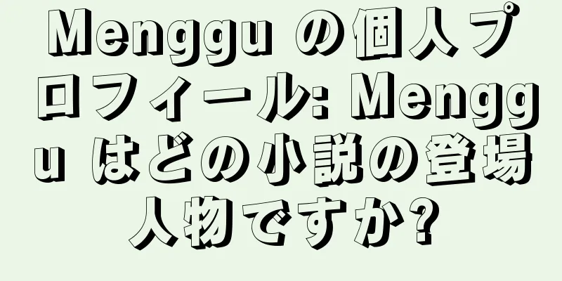Menggu の個人プロフィール: Menggu はどの小説の登場人物ですか?