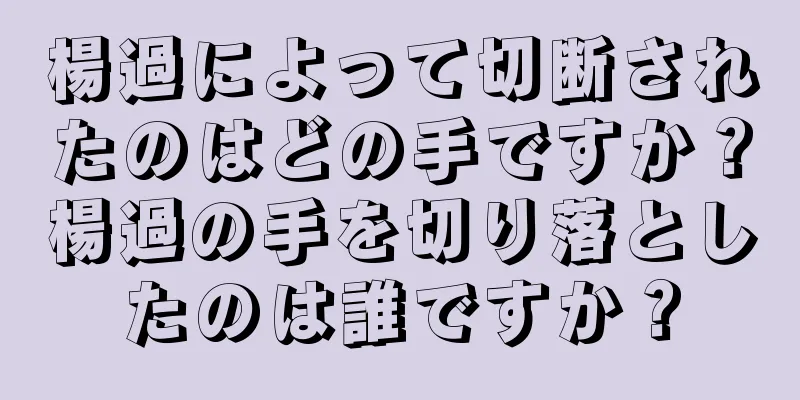 楊過によって切断されたのはどの手ですか？楊過の手を切り落としたのは誰ですか？