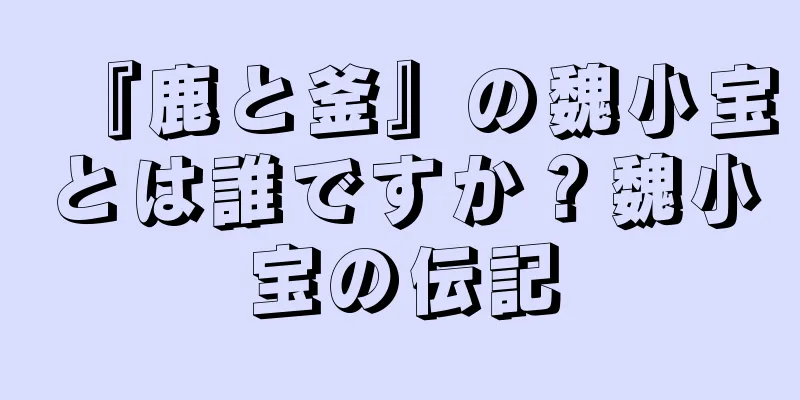 『鹿と釜』の魏小宝とは誰ですか？魏小宝の伝記