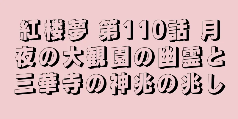 紅楼夢 第110話 月夜の大観園の幽霊と三華寺の神兆の兆し