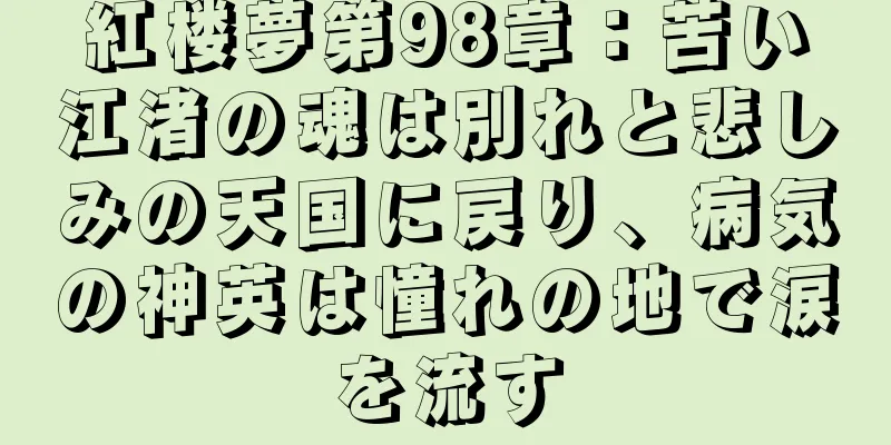 紅楼夢第98章：苦い江渚の魂は別れと悲しみの天国に戻り、病気の神英は憧れの地で涙を流す