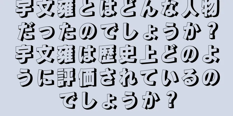 宇文雍とはどんな人物だったのでしょうか？宇文雍は歴史上どのように評価されているのでしょうか？