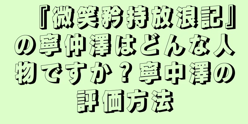 『微笑矜持放浪記』の寧仲澤はどんな人物ですか？寧中澤の評価方法