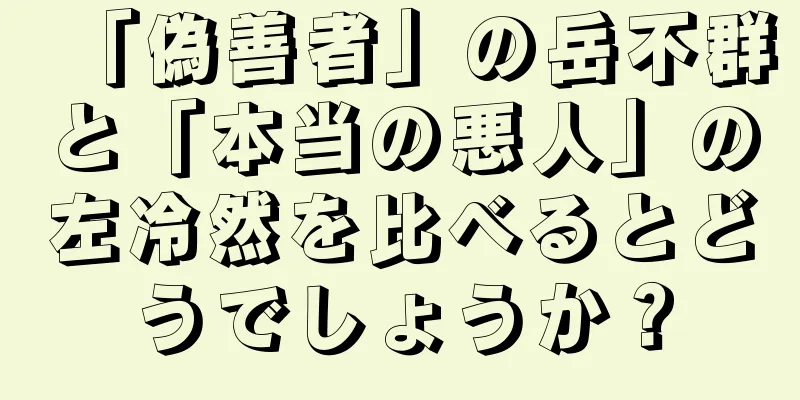 「偽善者」の岳不群と「本当の悪人」の左冷然を比べるとどうでしょうか？