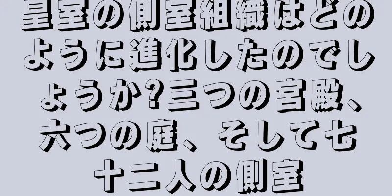 皇室の側室組織はどのように進化したのでしょうか?三つの宮殿、六つの庭、そして七十二人の側室