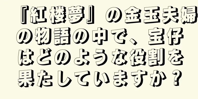 『紅楼夢』の金玉夫婦の物語の中で、宝仔はどのような役割を果たしていますか？