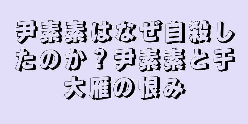 尹素素はなぜ自殺したのか？尹素素と于大雁の恨み