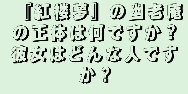 『紅楼夢』の幽老庵の正体は何ですか？彼女はどんな人ですか？