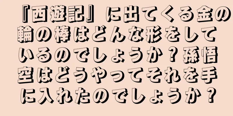 『西遊記』に出てくる金の輪の棒はどんな形をしているのでしょうか？孫悟空はどうやってそれを手に入れたのでしょうか？