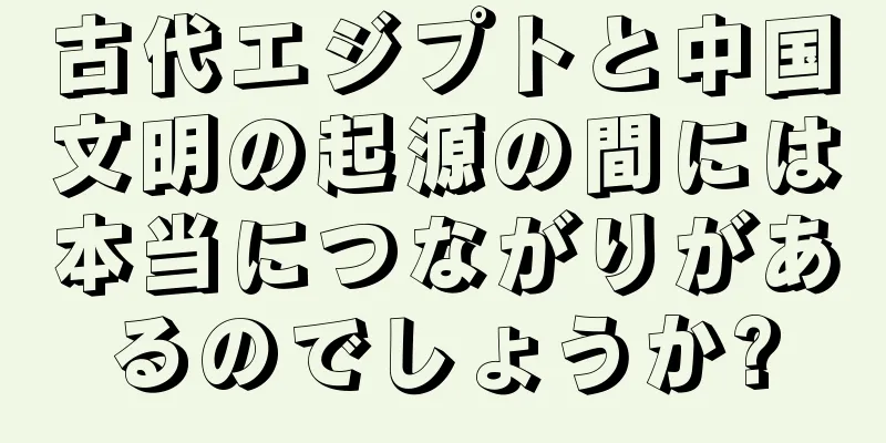 古代エジプトと中国文明の起源の間には本当につながりがあるのでしょうか?