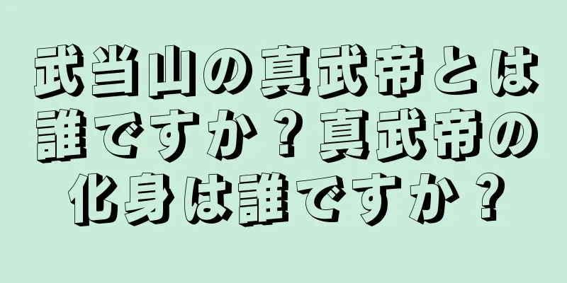 武当山の真武帝とは誰ですか？真武帝の化身は誰ですか？
