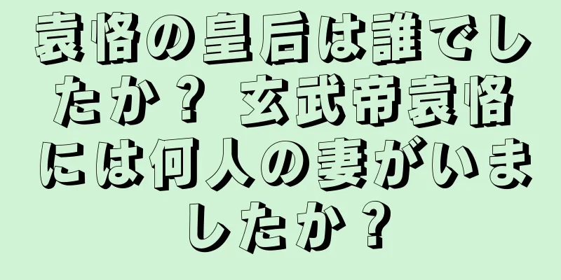 袁恪の皇后は誰でしたか？ 玄武帝袁恪には何人の妻がいましたか？