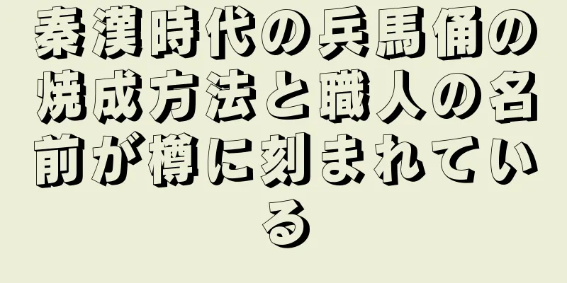 秦漢時代の兵馬俑の焼成方法と職人の名前が樽に刻まれている