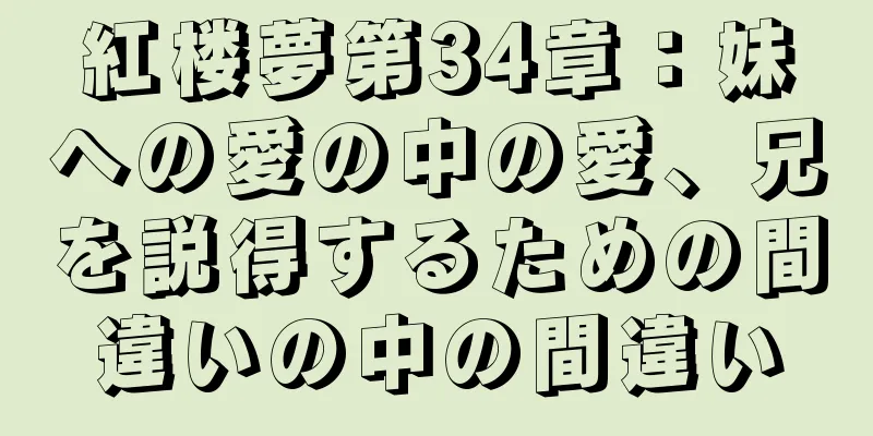 紅楼夢第34章：妹への愛の中の愛、兄を説得するための間違いの中の間違い