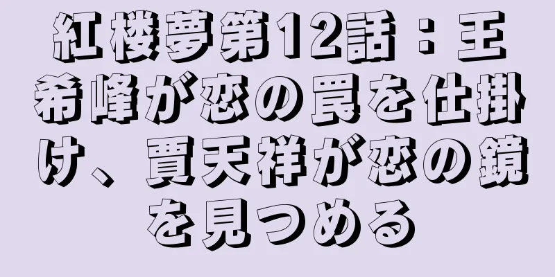 紅楼夢第12話：王希峰が恋の罠を仕掛け、賈天祥が恋の鏡を見つめる
