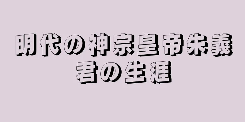明代の神宗皇帝朱義君の生涯