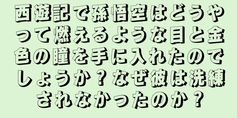 西遊記で孫悟空はどうやって燃えるような目と金色の瞳を手に入れたのでしょうか？なぜ彼は洗練されなかったのか？