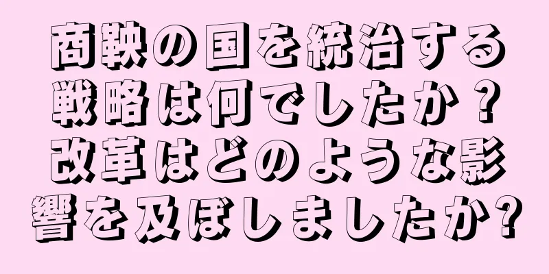 商鞅の国を統治する戦略は何でしたか？改革はどのような影響を及ぼしましたか?