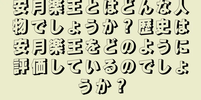 安月楽王とはどんな人物でしょうか？歴史は安月楽王をどのように評価しているのでしょうか？