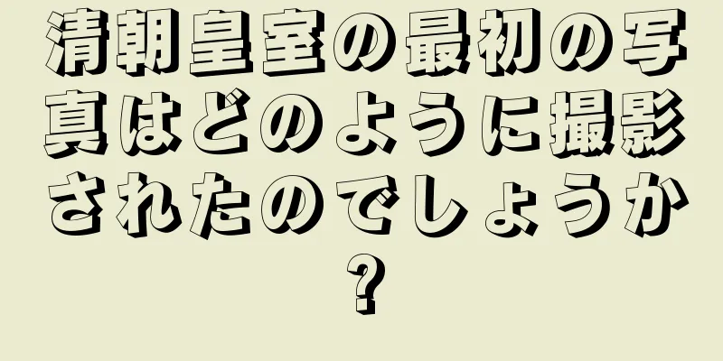 清朝皇室の最初の写真はどのように撮影されたのでしょうか?