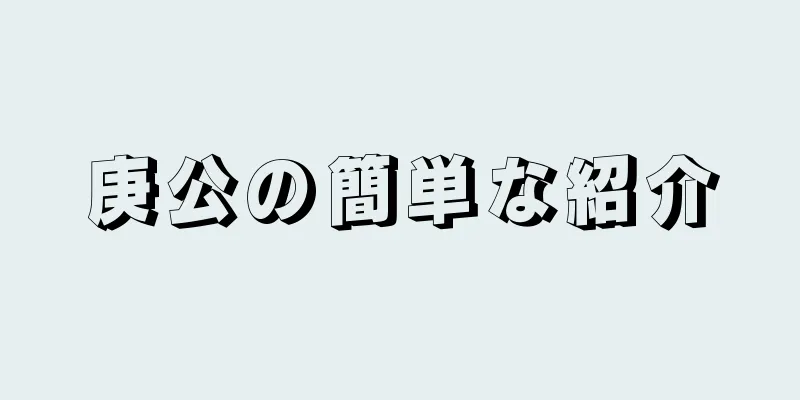 庚公の簡単な紹介